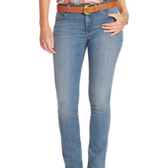 Lauren Ralph Lauren Denim - Lauren Ralph Lauren Plus Size Slim Straight Jeans